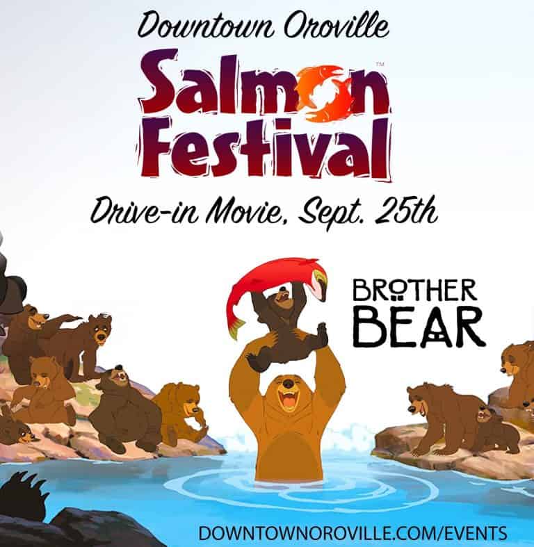 Salmon Festival Downtown Oroville Drive-In Movie Night! Friday, September 25. Featuring "Brother Bear" 1 Image from iOS 6 768x787