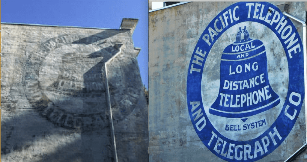 Oroville Ghost Sign Restoration 4 oroville pac bell goast sign 1