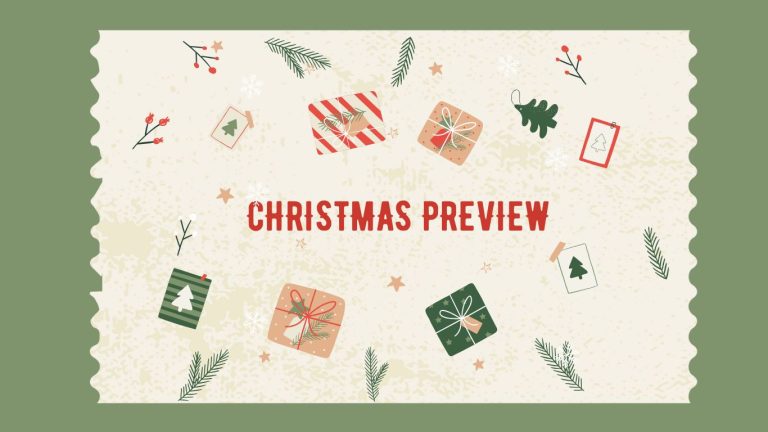 Green and Red Cute Illustrated Christmas Market Event Flyer 4.25 x 5.5 in 11 x 17 in Website 768x432