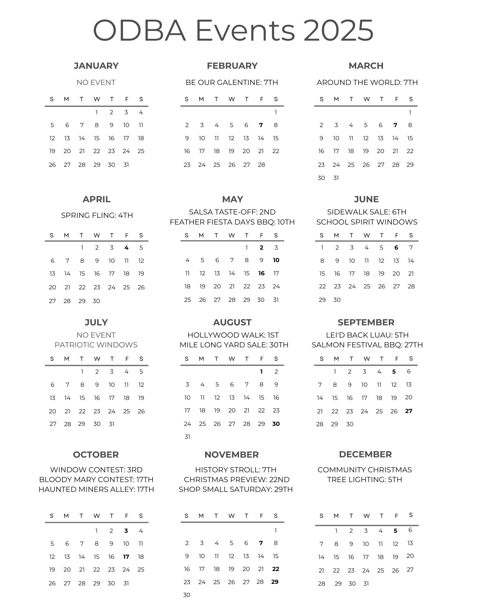 website cal events 2025