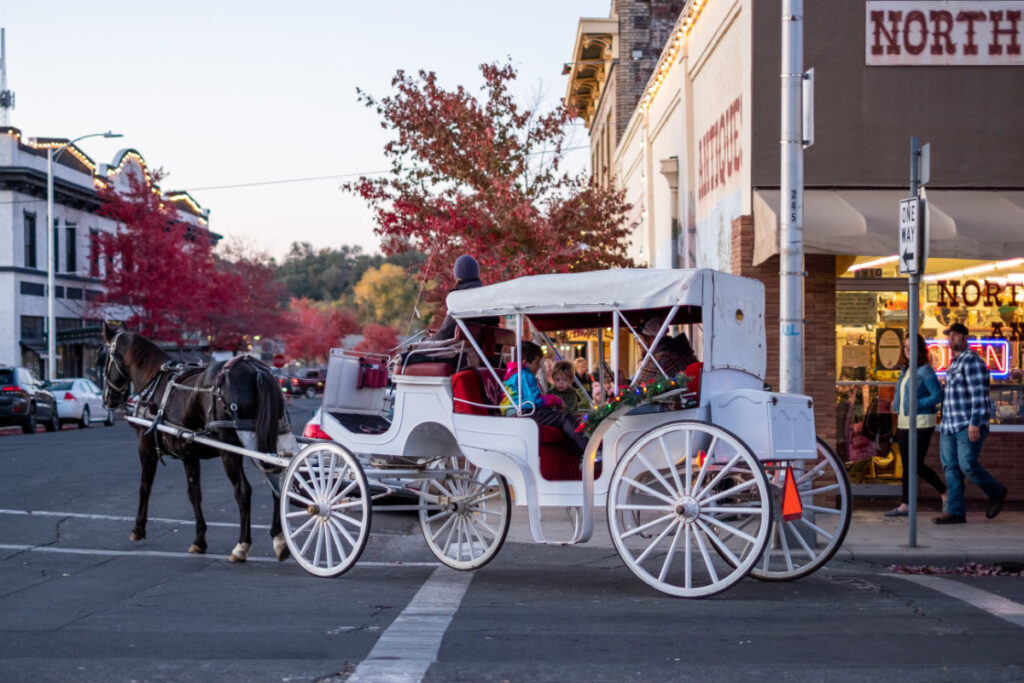 Holiday Events in Downtown Oroville 10 christmas tree lighting carriage ride scaled 1